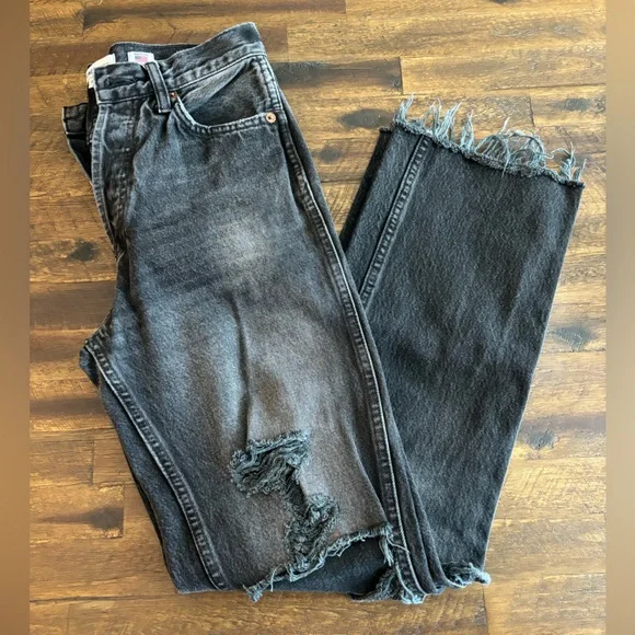RE/DONE Distressed Black Jeans - Picture 5 of 8